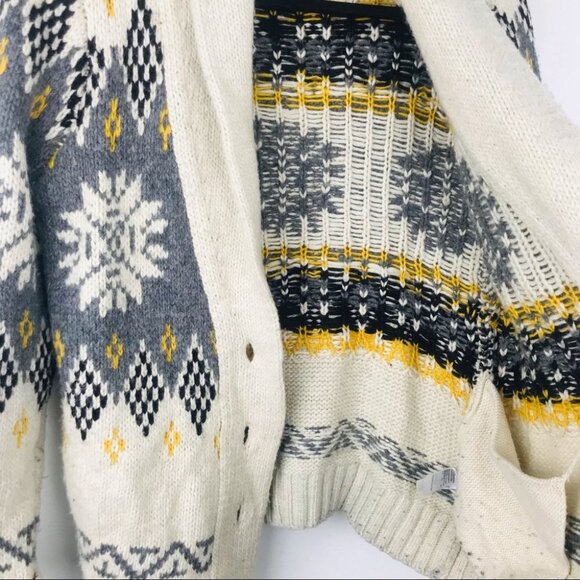 Topshop Wool Blend Knitted Oversized Button Up Sweater Cardigan  Women size 6 - Picture 12 of 16